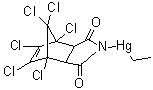 CAS # 2597-93-5, N-(Ethylmercuri)-1,4,5,6,7,7-hexachlorobicyclo[2.2.1]hept-5-ene-2,3-dicarboximide, NSC 22200