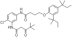 CAS 登录号：26110-32-7, alpha-特戊酰基-N-[2-氯-5-[4-(2,4-二特戊基苯氧基)正丁酰胺基]]乙酰苯胺
