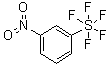 CAS # 2613-26-5, 3-(Pentafluorosulfanyl)nitrobenzene, (3-Nitrophenyl)sulfur pentafluoride, 1-Nitro-3-(pentafluorosulfanyl)benzene
