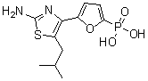 structure of CAS# 261365-11-1, 2-Amino-5-isobutyl-4-[5-phosphono-2-furanyl]thiazole