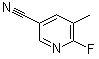 structure of CAS# 261625-67-6, 6-氟-5-甲基-3-吡啶甲腈