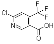 structure of CAS# 261635-77-2, 6-Chloro-4-(trifluoromethyl)-3-pyridinecarboxylic acid