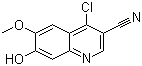 structure of CAS# 263149-10-6, 4-氯-3-氰基-7-羟基-6-甲氧基喹啉