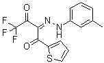 structure of CAS# 263890-70-6, 4,4,4-三氟-1-(2-噻吩基)-1,2,3-丁三酮 2-[(3-甲基苯基)腙]