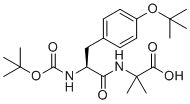 CAS # 2639221-78-4, Boc-Tyr(tBu)-Aib-OH, 2-methyl-2-[[(2S)-2-[(2-methylpropan-2-yl)oxycarbonylamino]-3-[4-[(2-methylpropan-2-yl)oxy]phenyl]propanoyl]amino]propanoic acid, (S)-2-(3-(4-(tert-Butoxy)phenyl)-2-((tert-butoxycarbonyl)amino)propanamido)-2-methylpropanoic acid