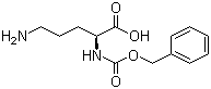 structure of CAS# 2640-58-6, (S)-5-Amino-2-(benzyloxycarbonylamino)pentanoic acid