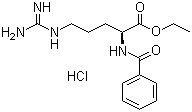 structure of CAS# 2645-08-1, Ethyl N-benzoyl-L-argininate hydrochloride