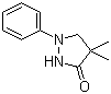 structure of CAS# 2654-58-2, 4,4-Dimethyl-1-phenyl-3-pyrazolidone