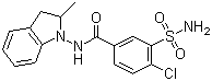 structure of CAS# 26807-65-8, 吲达帕胺