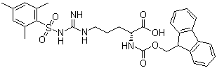 structure of CAS# 268204-88-2, N-Fmoc-N'-(均三甲苯-2-磺酰基)-D-精氨酸