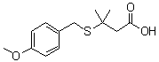 structure of CAS# 268219-99-4, 3-[[(4-甲氧基苯基)甲基]硫基]-3-甲基丁酸