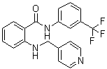 structure of CAS# 269390-77-4, 2-[(4-Pyridinylmethyl)amino]-N-[3-(trifluoromethyl)phenyl]benzamide