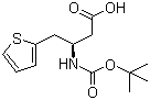 structure of CAS# 269726-89-8, N-叔丁氧羰基-(R)-3-氨基-4-(2-噻吩基)丁酸