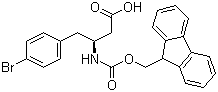structure of CAS# 270062-86-7, Fmoc-(S)-3-Amino-4-(4-bromophenyl)butyric acid