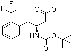 structure of CAS# 270065-74-2, Boc-(S)-3-Amino-4-(2-trifluoromethylphenyl)butyric acid