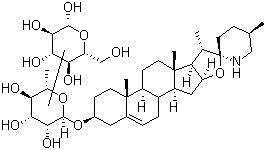 CAS # 27028-76-8, Solasurine, (3beta,22alpha,25R)-Spirosol-5-en-3-yl 6-deoxy-O-beta-D-glucopyranosyl-alpha-L-mannopyranoside