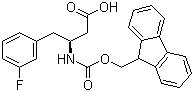 structure of CAS# 270596-52-6, Fmoc-(S)-3-Amino-4-(3-fluorophenyl)butyric acid