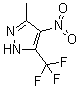structure of CAS# 27116-80-9, 3-甲基-4-硝基-5-(三氟甲基)吡唑
