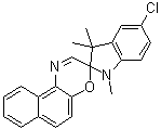 structure of CAS# 27333-50-2, 5-Chloro-1,3-dihydro-1,3,3-trimethylspiro[2H-indole-2,3'-(3H)naphth[2.1-b](1,4)oxazine]