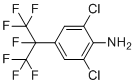 structure of CAS# 273735-64-1, 2,6-二氯-4-(1,1,1,2,3,3,3-七氟丙烷-2-基)苯胺