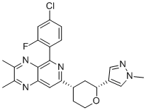 CAS # 2738485-98-6, TREM2 agonist-2, 5-(4-chloro-2-fluorophenyl)-2,3-dimethyl-7-[(2R,4S)-2-(1-methylpyrazol-4-yl)oxan-4-yl]pyrido[3,4-b]pyrazine