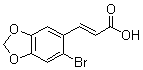 structure of CAS# 27452-00-2, 3-(6-溴苯并-1,3-二恶茂-5-基)丙烯酸