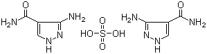 structure of CAS# 27511-79-1, 3-氨基-4-甲酰胺基吡唑半硫酸盐