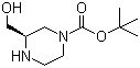 structure of CAS# 278788-66-2, (R)-1-Boc-3-hydroxymethylpiperazine