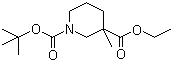 structure of CAS# 278789-43-8, N-Boc-3-甲基-3-哌啶甲酸乙酯