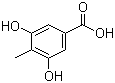 CAS # 28026-96-2, 3,5-Dihydroxy-4-methylbenzoic acid, 4-Methyl-3,5-dihydroxybenzoic acid