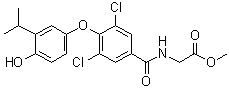 CAS 登录号：280779-39-7, N-[3,5-二氯-4-[4-羟基-3-(1-甲基乙基)苯氧基]苯甲酰基]甘氨酸甲酯