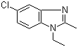 structure of CAS# 2818-76-0, 5-氯-1-乙基-2-甲基苯并咪唑