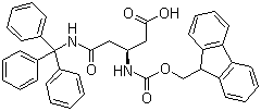 structure of CAS# 283160-20-3, (3S)-3-(9H-Fluoren-9-ylmethoxycarbonylamino)-5-oxo-5-[tri(phenyl)methylamino]pentanoic acid