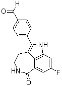 structure of CAS# 283173-84-2, 4-(8-氟-3,4,5,6-四氢-6-氧代-1H-氮杂卓并[5,4,3-cd]吲哚-2-基)苯甲醛
