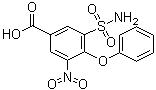 structure of CAS# 28328-53-2, 3-硝基-4-苯氧基-5-氨基磺酰基苯甲酸