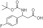 structure of CAS# 284493-72-7, 3-(Boc-氨基)-3-(4-氟苯基)丙酸