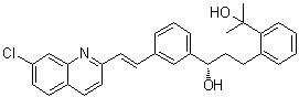 structure of CAS# 287930-77-2, 2-[2-[3(S)-[3-(7-氯-2-喹啉基)乙烯基]苯基]-3-羟基丙基]苯基-2-丙醇