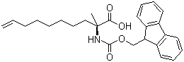structure of CAS# 288617-75-4, (2S)-2-N-芴甲氧羰基氨基-2-甲基-9-癸烯酸