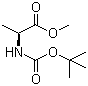 structure of CAS# 28875-17-4, N-tert-Butoxycarbonyl-L-alanine methyl ester