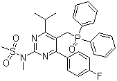 CAS # 289042-10-0, N-[5-(Diphenylphosphinoylmethyl)-4-(4-fluorophenyl)-6-isopropylpyrimidin-2-yl]-N-methylmethanesulfonamide
