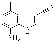 structure of CAS# 289483-87-0, 7-氨基-4-甲基-1H-吲哚-3-甲腈
