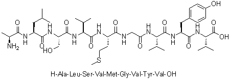 CAS # 289904-22-9, L-Alanyl-L-leucyl-L-seryl-L-valyl-L-methionylglycyl-L-valyl-L-tyrosyl-L-valine