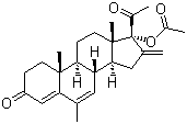 structure of CAS# 2919-66-6, 醋酸美伦孕酮