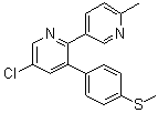 CAS 登录号：292067-97-1, 5-氯-6'-甲基-3-[4-(甲硫基)苯基]-2,3'-联吡啶