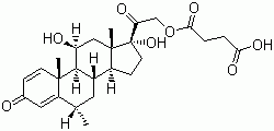 structure of CAS# 2921-57-5, Methylprednisolone hemisuccinate