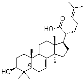 CAS # 29220-16-4, 3beta-Hydroxylanosta-7,9(11),24-trien-21-oic acid