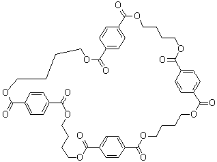structure of CAS# 29278-72-6, 3,8,15,20,27,32,39,44-八氧杂五环[44.2.2.2(10,13).2(22,25).2(34,37)]五十六碳-10,12,22,24,34,36,46,48,49,51,53,55-十二烯-2,9,14,21,26,33,38,45-八酮