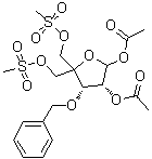 CAS # 293751-03-8, 4-C-[[(Methylsulfonyl)oxy]methyl]-3-O-(phenylmethyl)-D-erythro-pentofuranose 1,2-diacetate 5-methanesulfonate