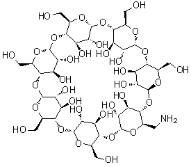 structure of CAS# 29390-67-8, Mono(6-deoxy-6-amino)-beta-cyclodextrin