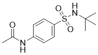 structure of CAS# 294885-56-6, N-[4-(tert-butylsulfamoyl)phenyl]acetamide
